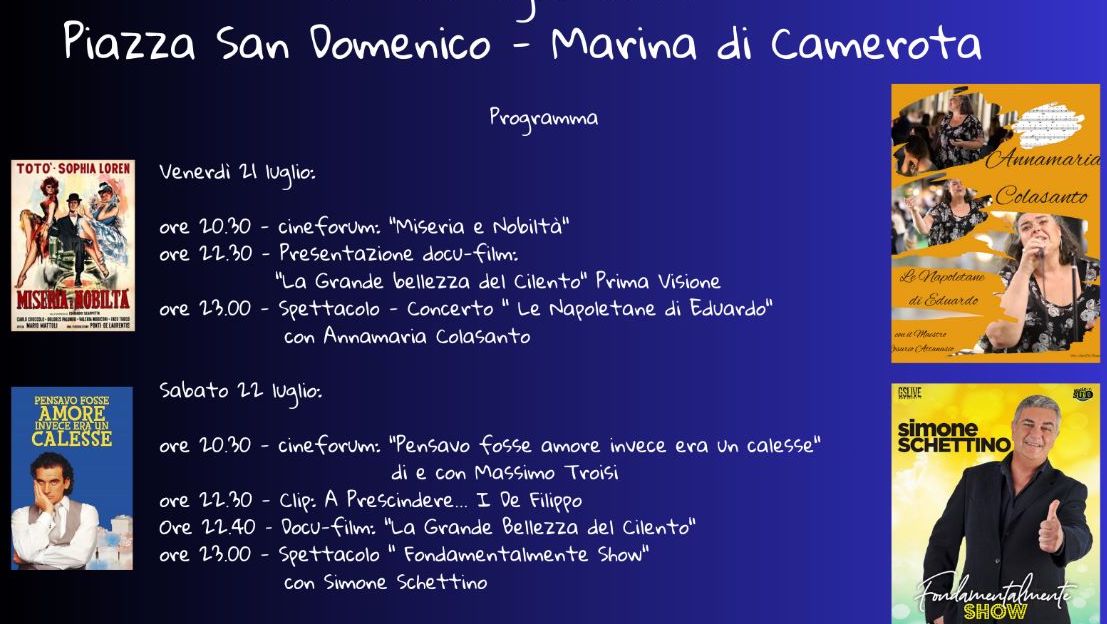 Marina di Camerota, pronta la decima edizione di “A Prescindere”: ecco il programma