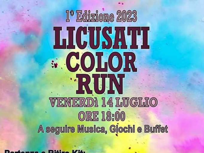 Licusati Color Run, la festa di musica e colori per grandi e piccini