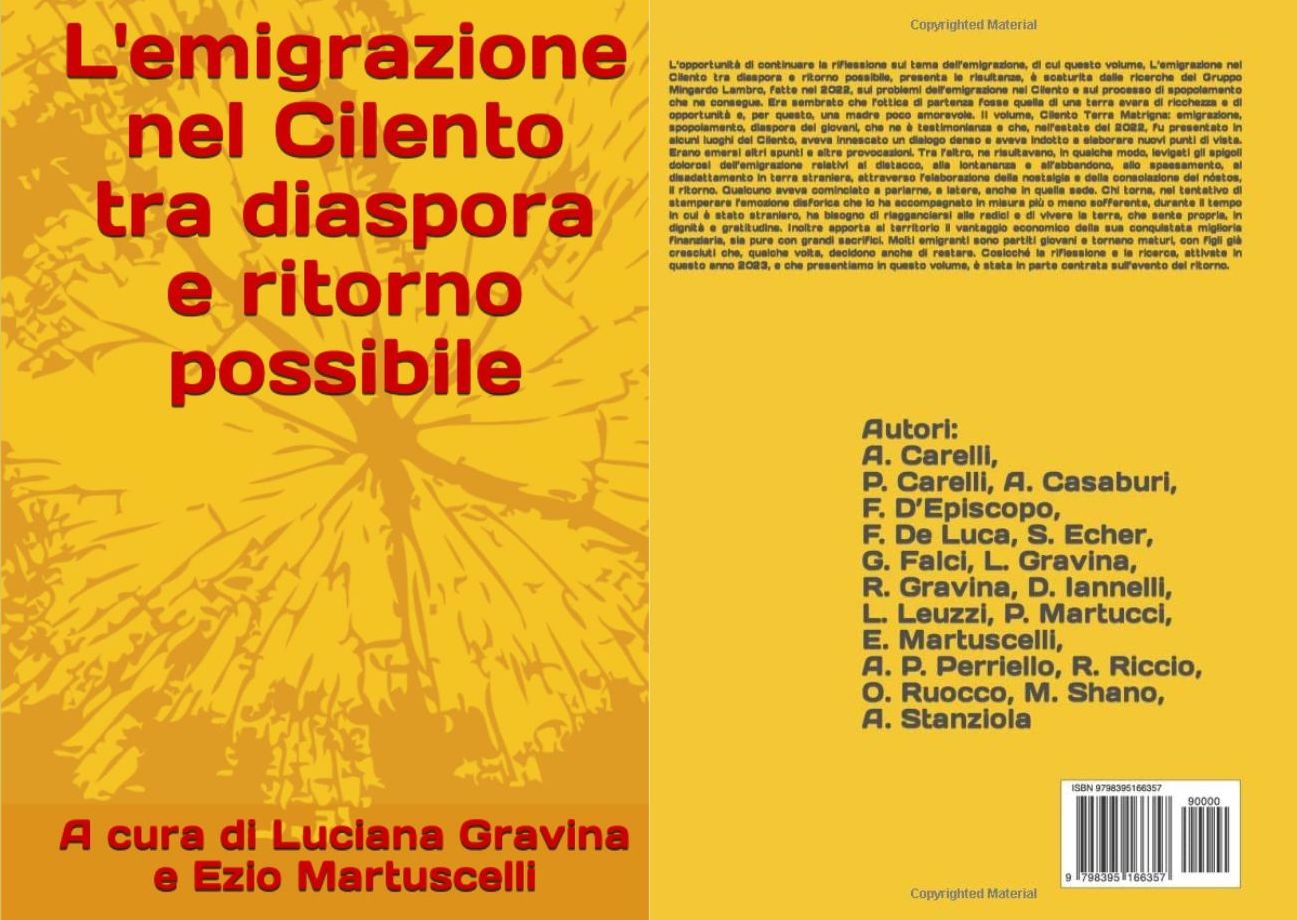 «L’emigrazione nel Cilento tra diaspora e ritorno possibile», l’ultimo libro del ‘Progetto Centola’