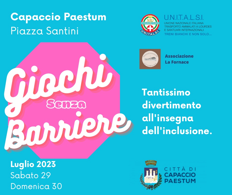 Giochi senza barriere, a Capaccio Paestum due giorni di attività inclusive