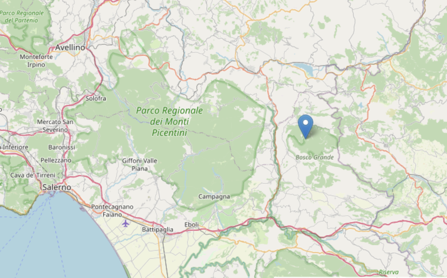 Terremoto di magnitudo 3.6 nel salernitano: avvertito dalla popolazione