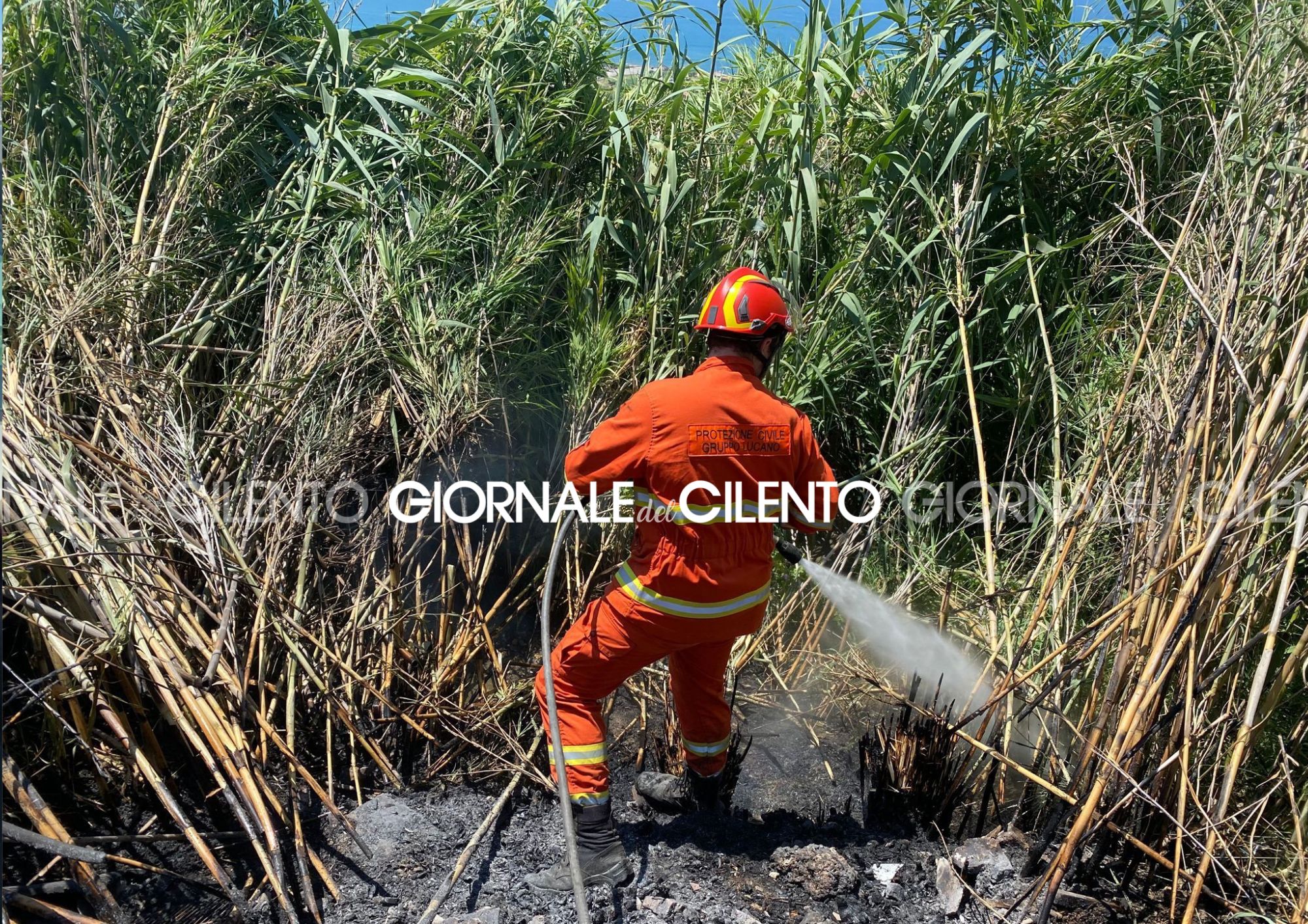 Tre incendi consecutivi a Montecorice: roghi domati dai Vigili del fuoco e Protezione civile