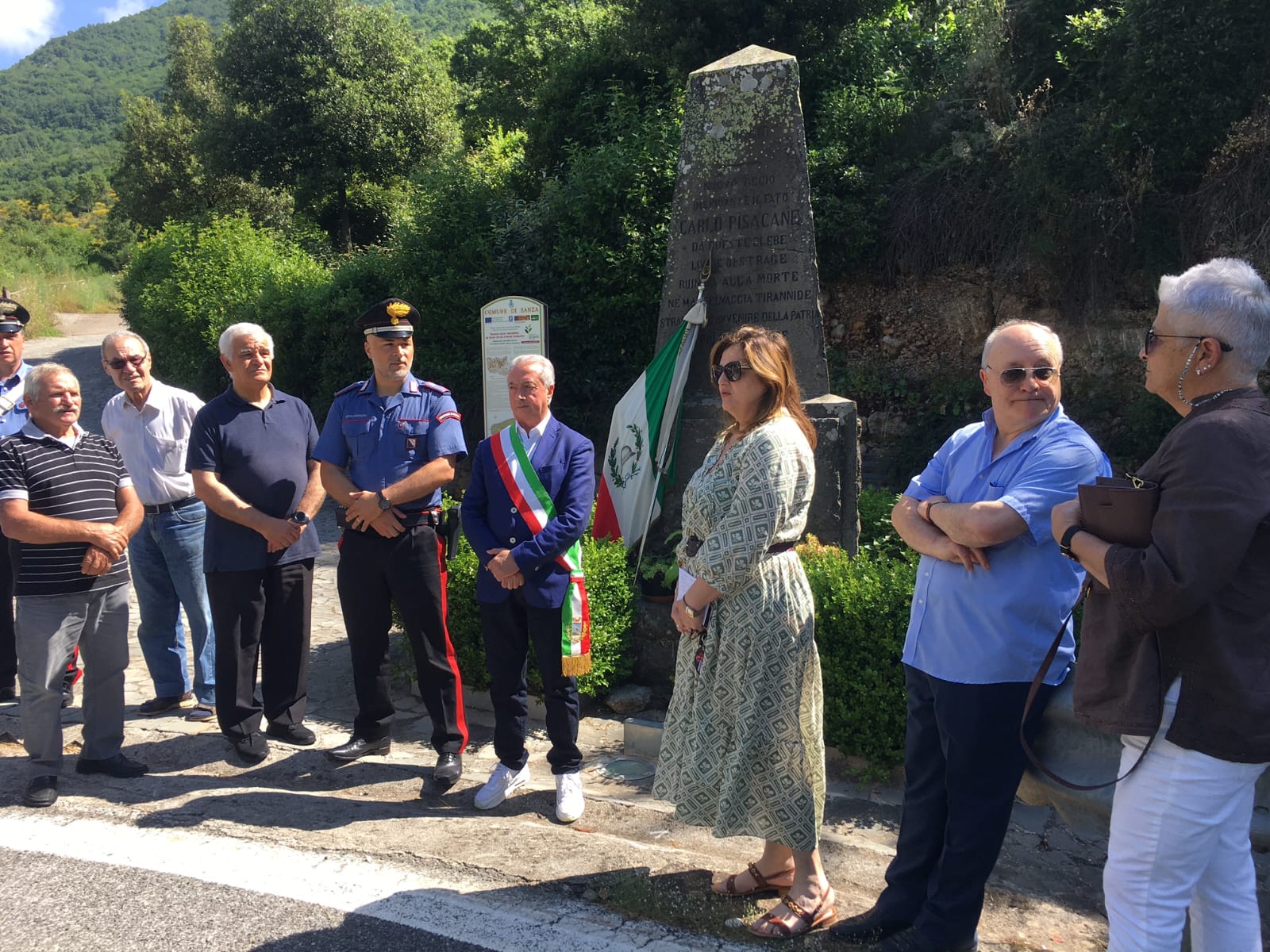Sanza, cerimonia di commemorazione al Cippo di Pisacane. Esposito: «Occorre fare di più»