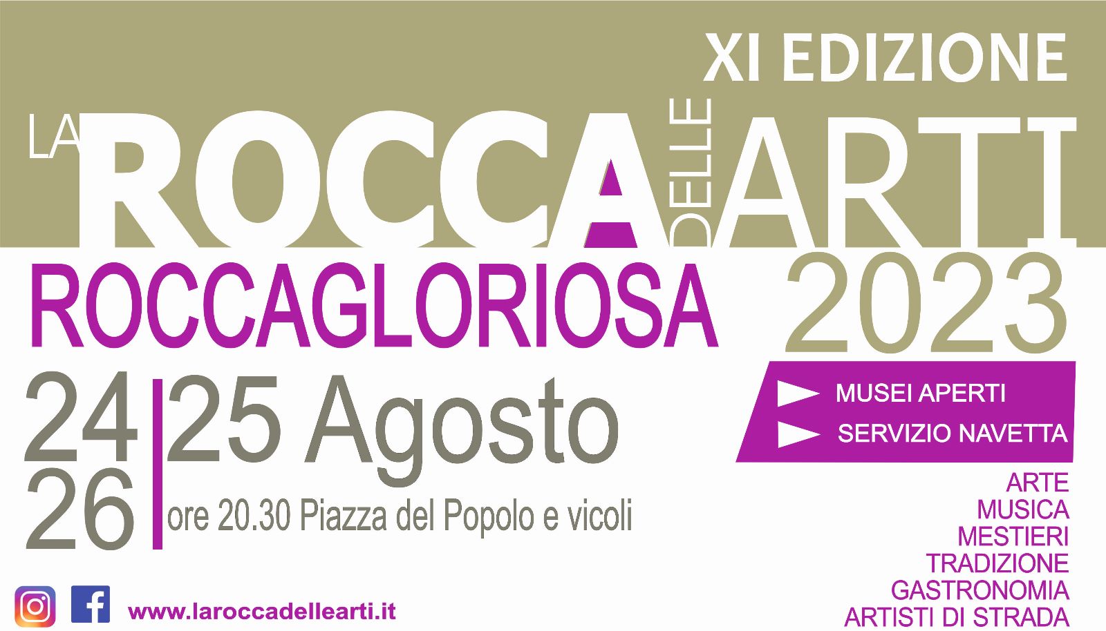 Dopo due anni di fermo a causa del covid, quest’anno a Roccagloriosa ritorna La Rocca delle Arti