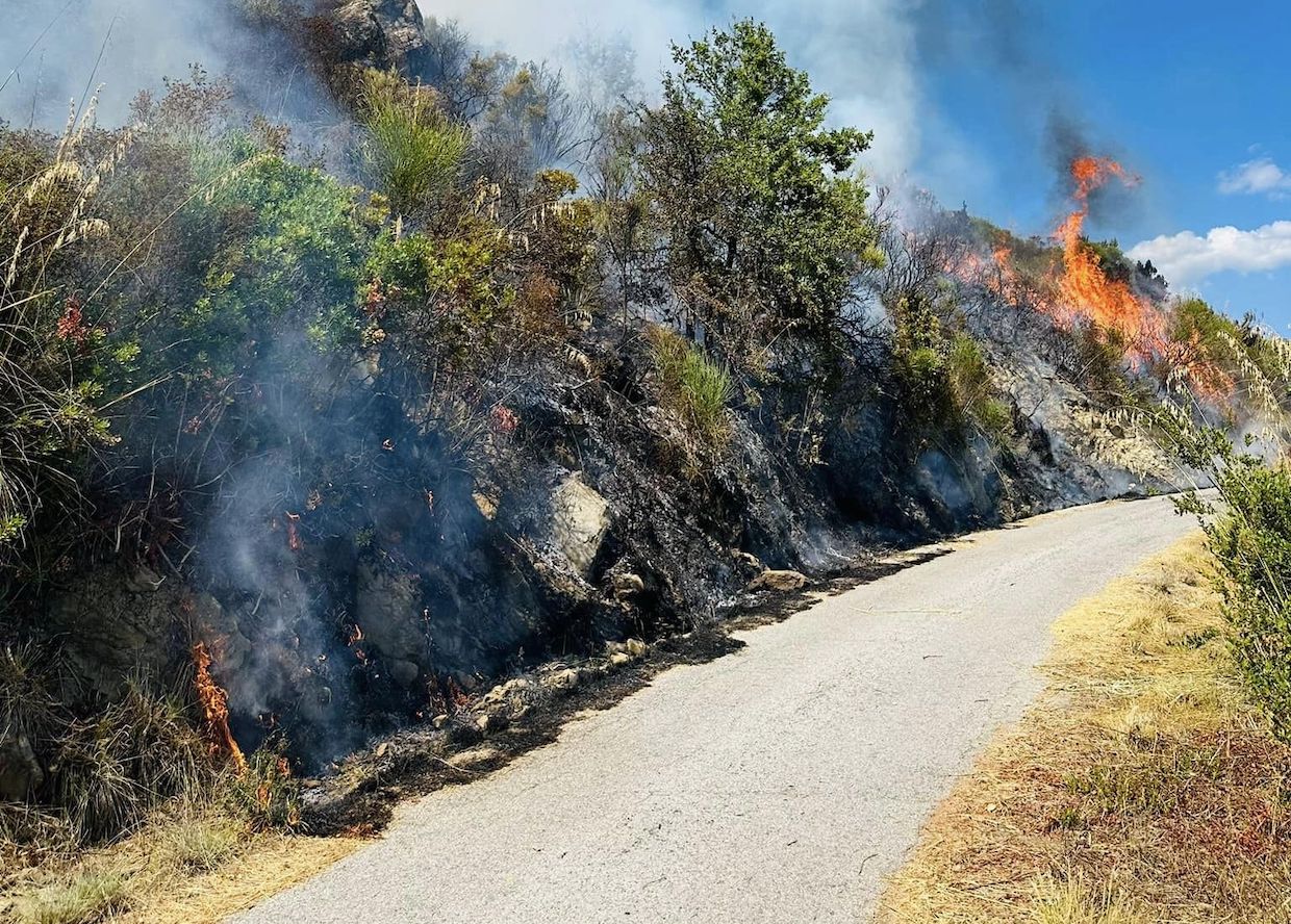 Montecorice, fiamme a San Donato: ecco le immagini dei roghi