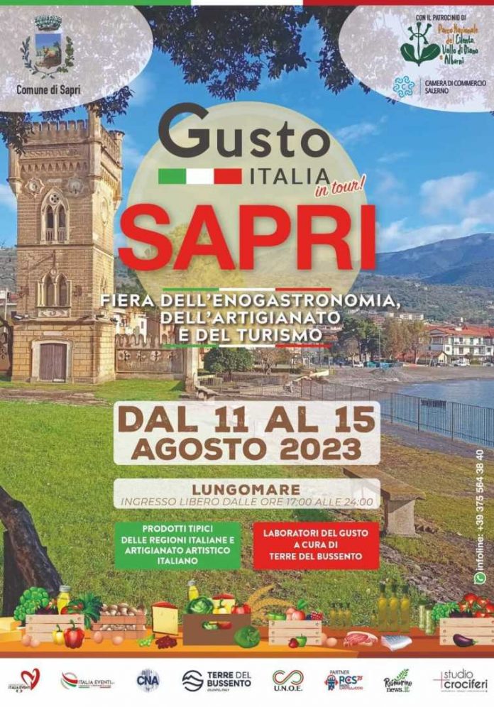 Gusto Italia, la fiera dell’enogastronomia torna a Sapri per il week end di Ferragosto