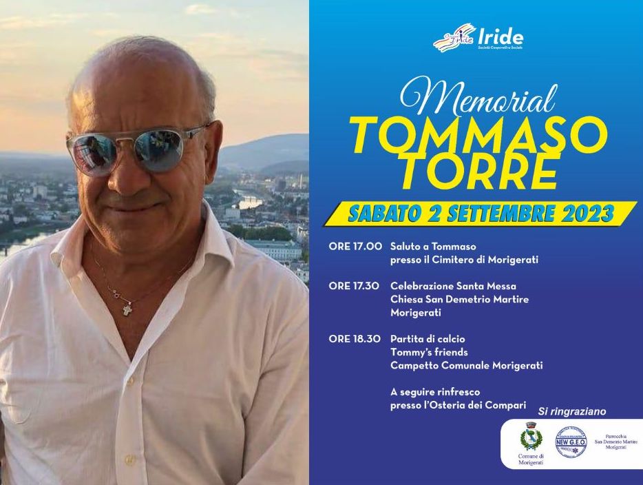 Memorial Tommaso Torre, Morigerati ricorda Tommy a tre anni dalla sua scomparsa