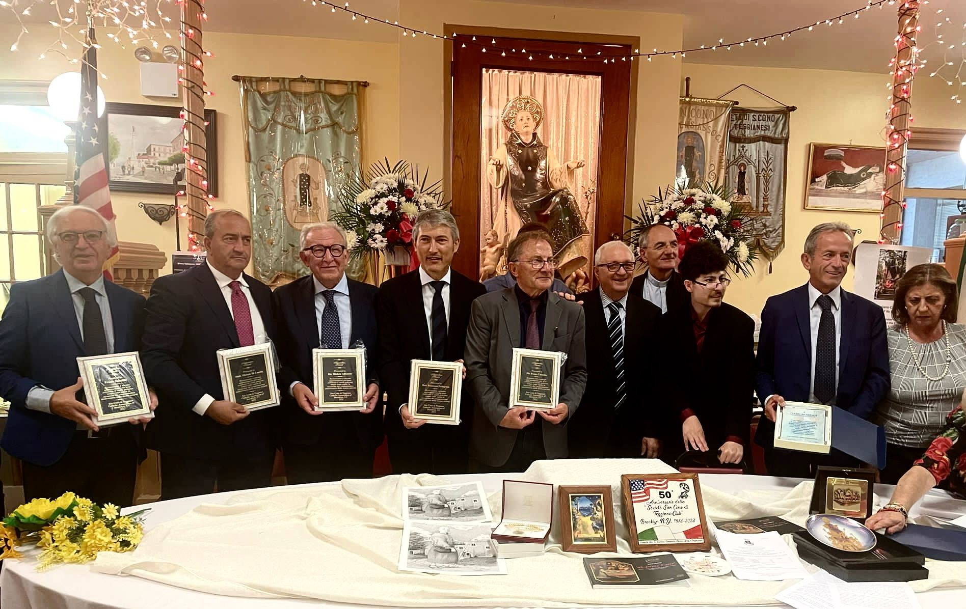 I vertici della Banca Monte Pruno a New York per il 50° anniversario del club San Cono