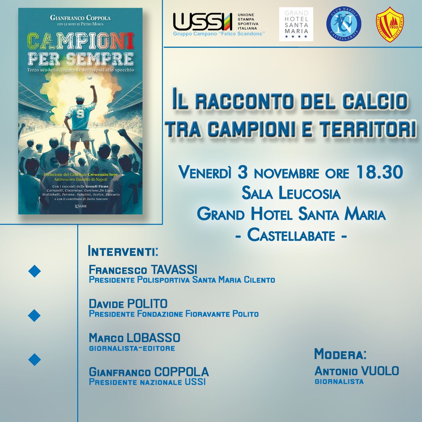 ‘Campioni per sempre’, il libro sul terzo scudetto del Napoli a Castellabate