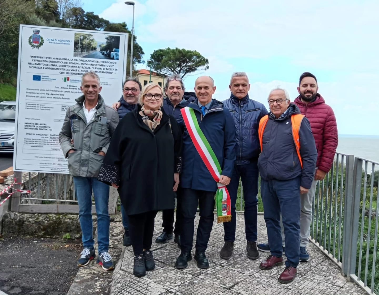 Agropoli, posa prima pietra dei lavori di messa in sicurezza di viale Carmine Rossi