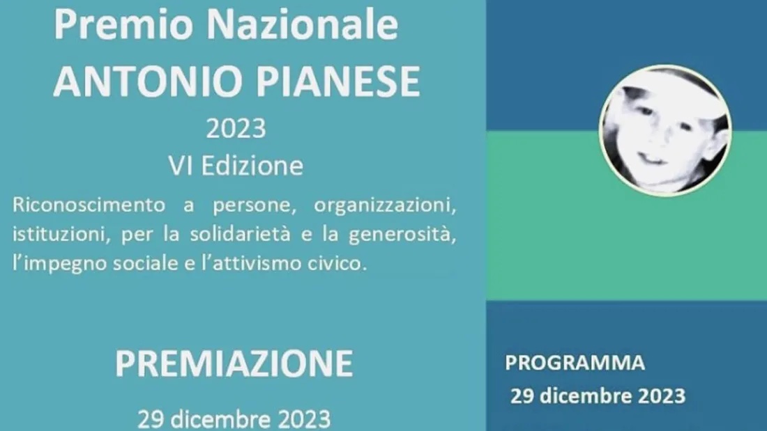 Premio Antonio Pianese, la cerimonia a Caselle in Pittari: chi sono i premiati