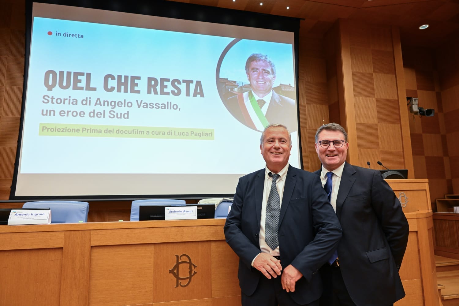 Il docufilm ‘Quel che resta’ su Angelo Vassallo al festival internazionale del Cinema di Salerno