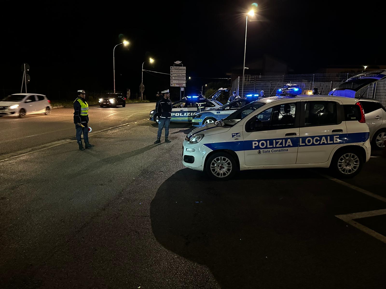 Sala Consilina, raffica di controlli della Polizia Stradale e Municipale