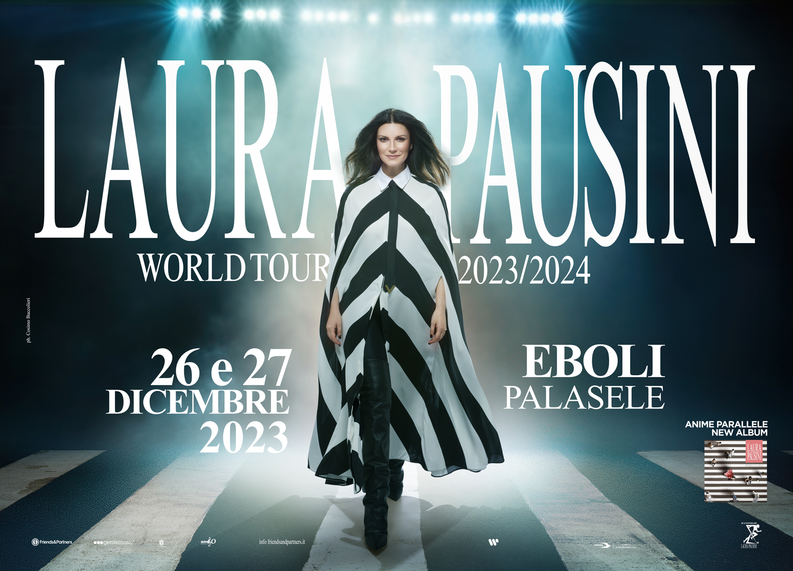 Laura Pausini in concerto al PalaSele di Eboli il 26 e 27 dicembre