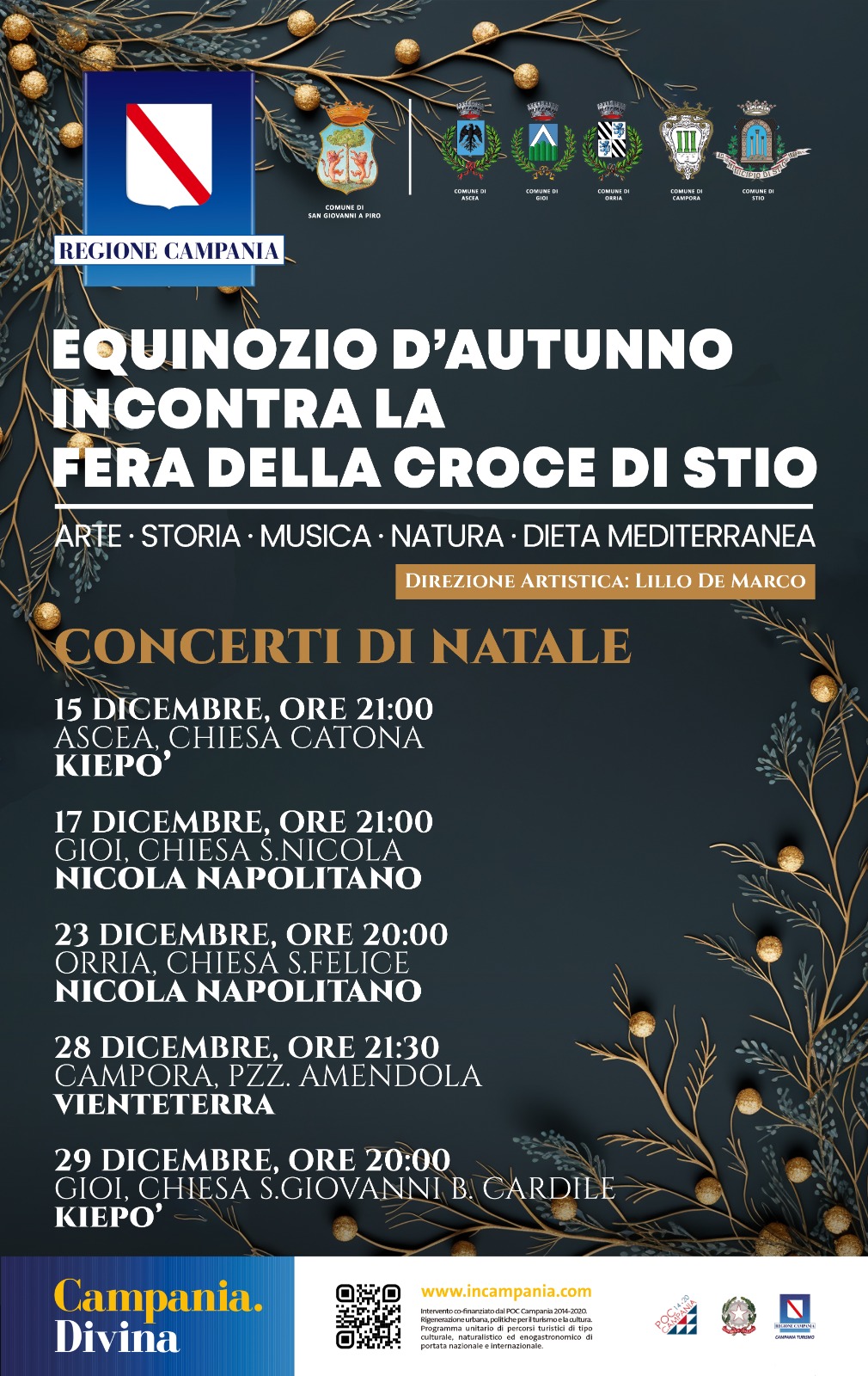 Cilento, al via ai concerti di Natale con la musica della tradizione: eventi a Ascea, Gioi, Orria e Campora