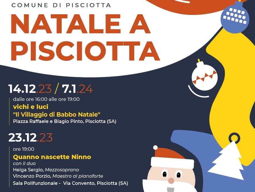 Natale a Pisciotta da non perdere tra suggestive luminarie e concerti natalizi