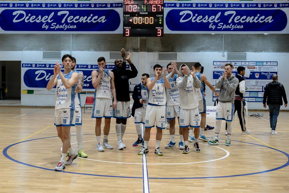 Basket, Diesel Tecnica Sala Consilina a vele spiegate: consolidata la zona playoff