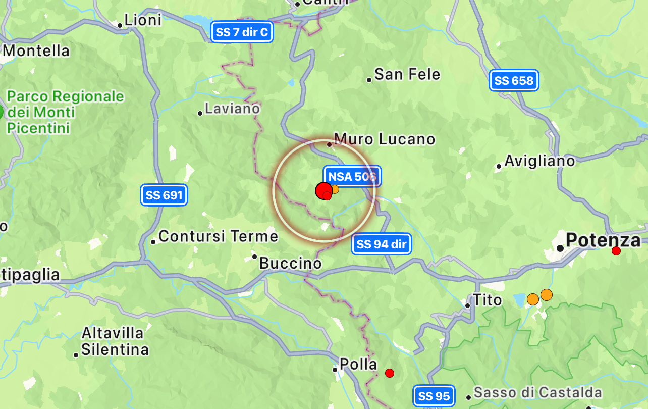 Trema ancora la terra nel salernitano: scossa magnitudo 3.3