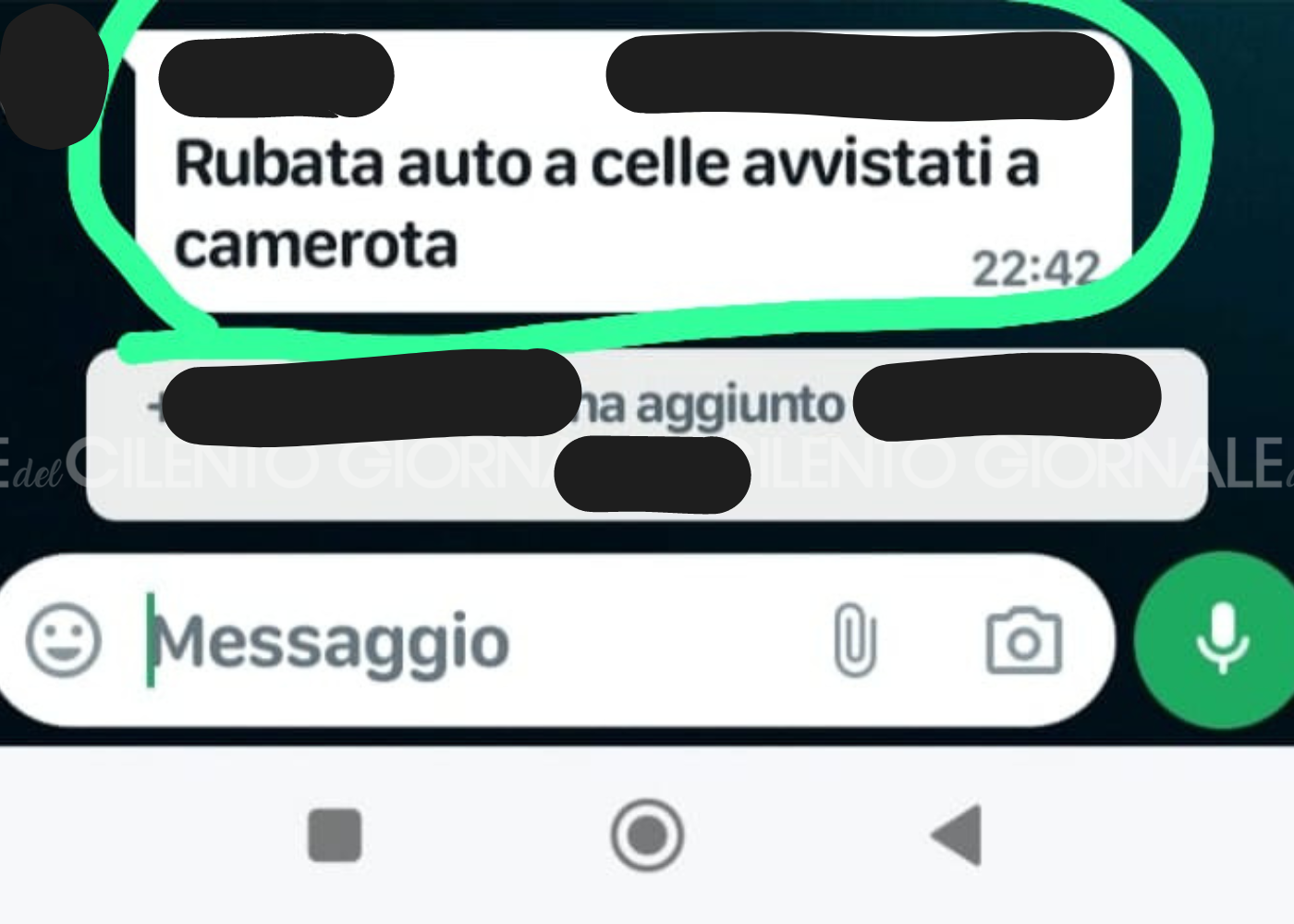 Psicosi ladri nel Cilento, si fermano i furti ma non le telefonate al 112: tam tam di falsi allarmi su Whatsapp