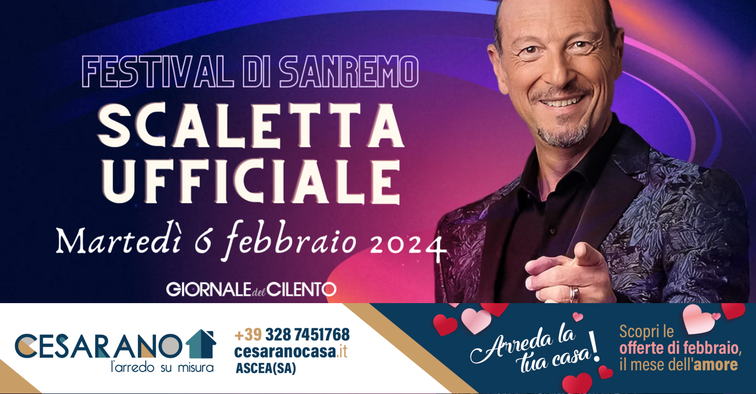 Festival di Sanremo, la scaletta minuto per minuto della prima serata