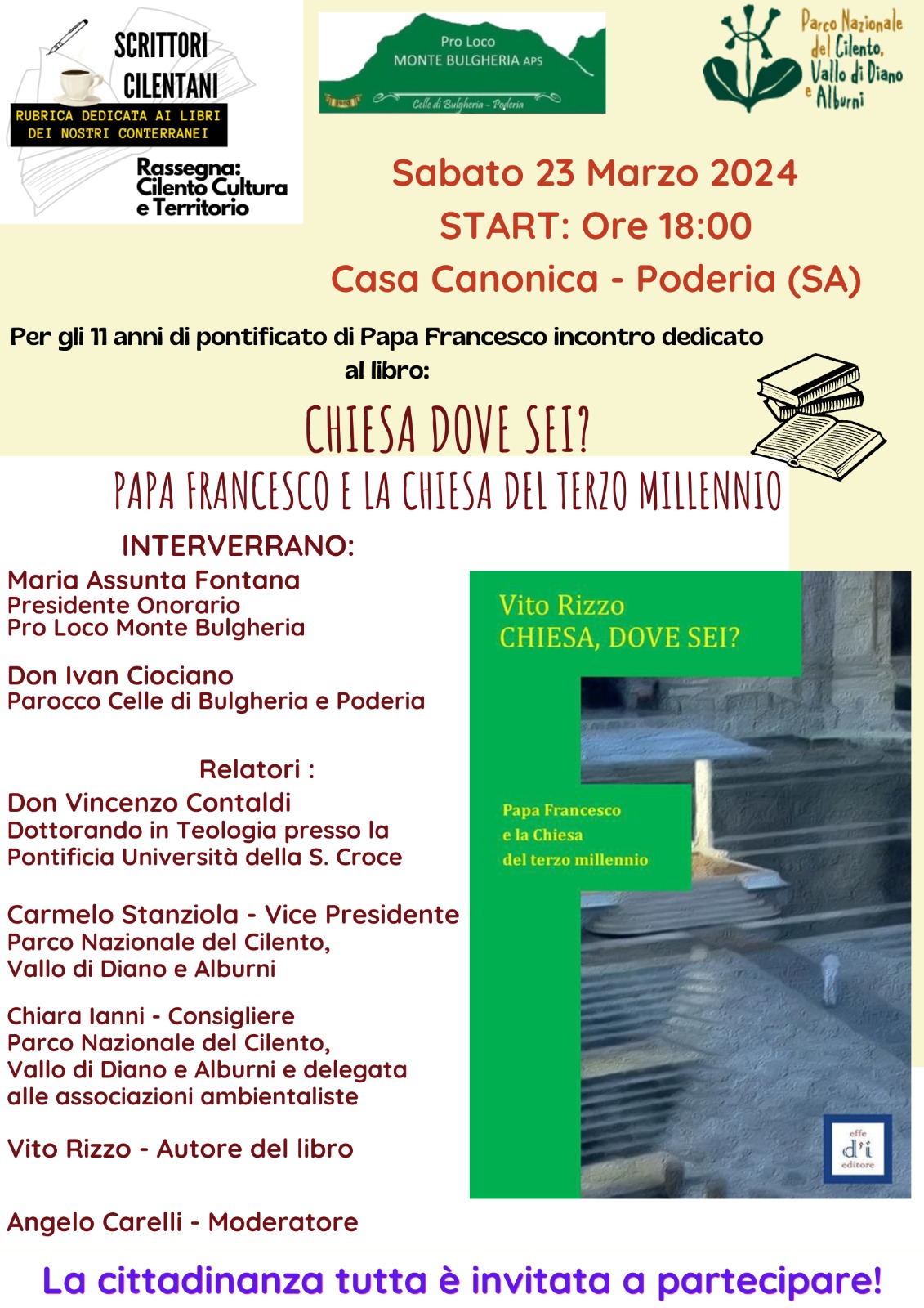 Poderia inaugura la rassegna «Cilento Cultura e Territorio» dedicata agli scrittori cilentani