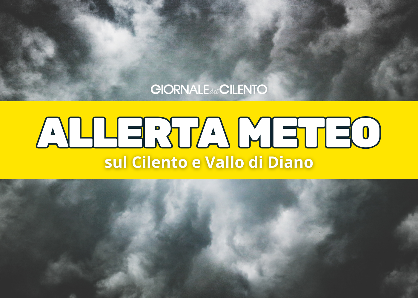 Campania, da mezzanotte allerta meteo «gialla» per temporali improvvisi