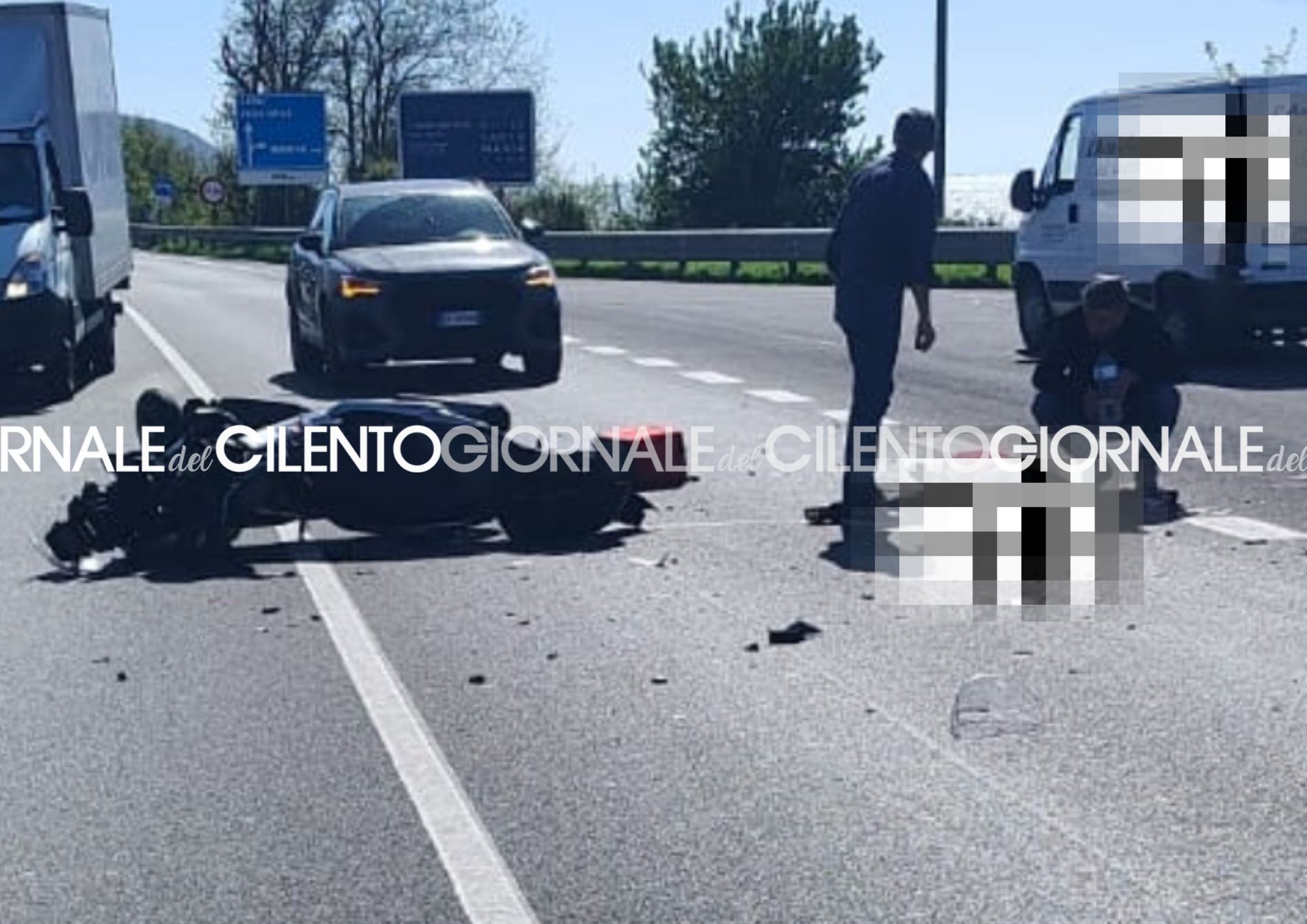 Incidente stradale sulla Cilentana ad Agropoli nord, ferito centauro