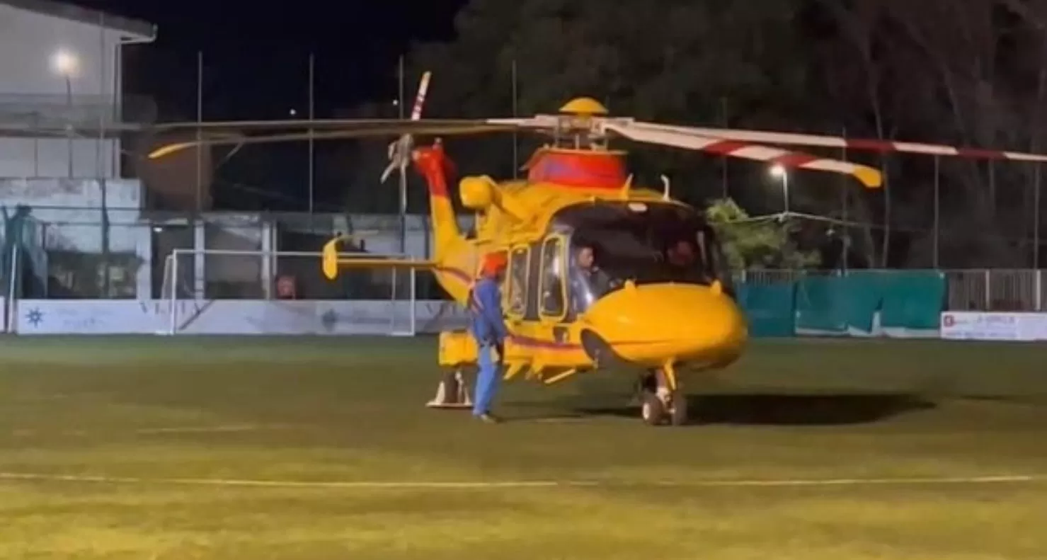 Grave incidente nel Cilento: 40enne trasferito in eliambulanza da Vallo della Lucania a Napoli