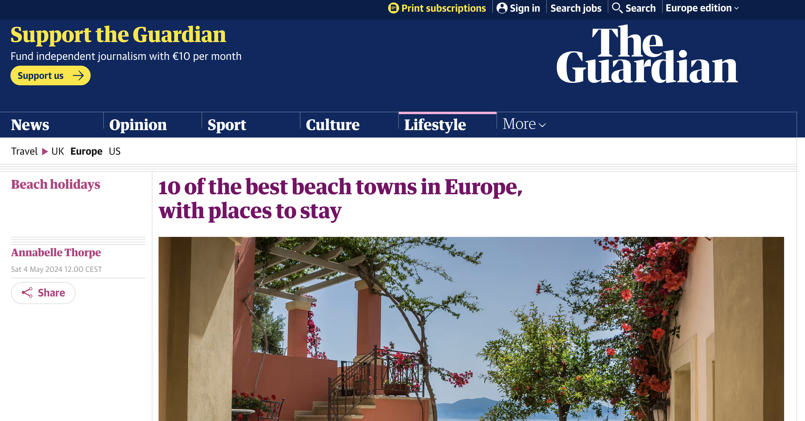 Il ‘The Guardian’ inserisce Castellabate tra le dieci località di mare più belle d’Europa