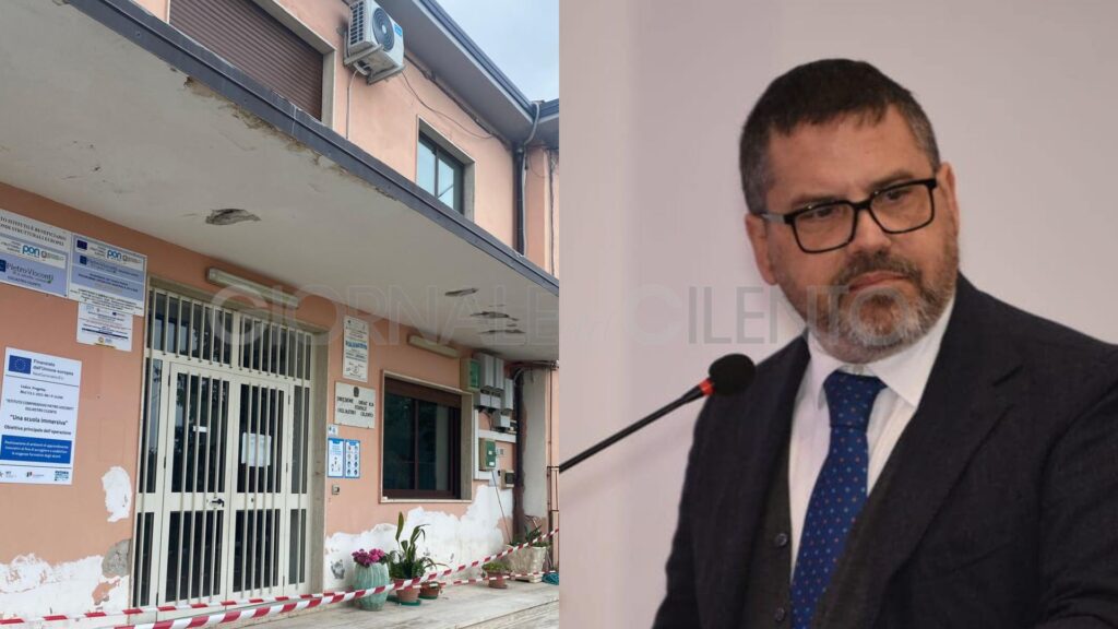 Calcinacci alla scuola di Ogliastro Cilento, Tommasetti: «Tutelare la sicurezza degli alunni»