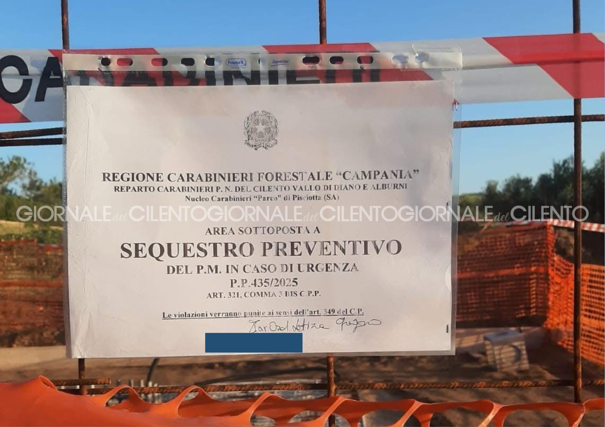 Sequestrato il cantiere dell’antenna 5G alle Saline di Palinuro: domani manifestazione in piazza Virgilio