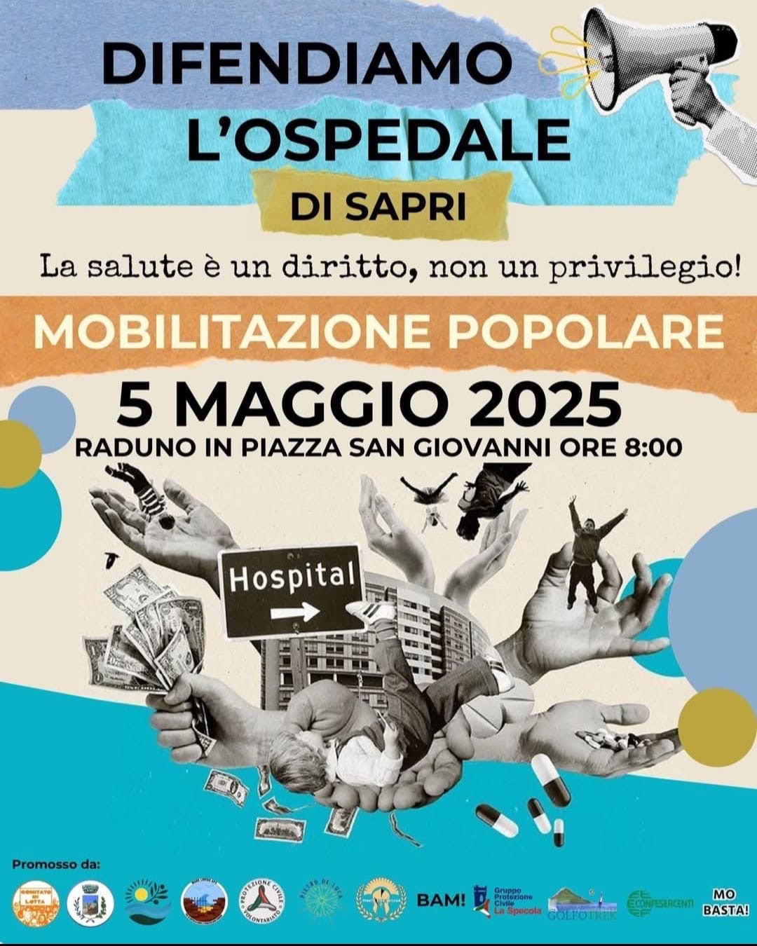 Manifestazione a Sapri per difendere il Punto Nascita: “La sanità non si tocca, il territorio si unisce”