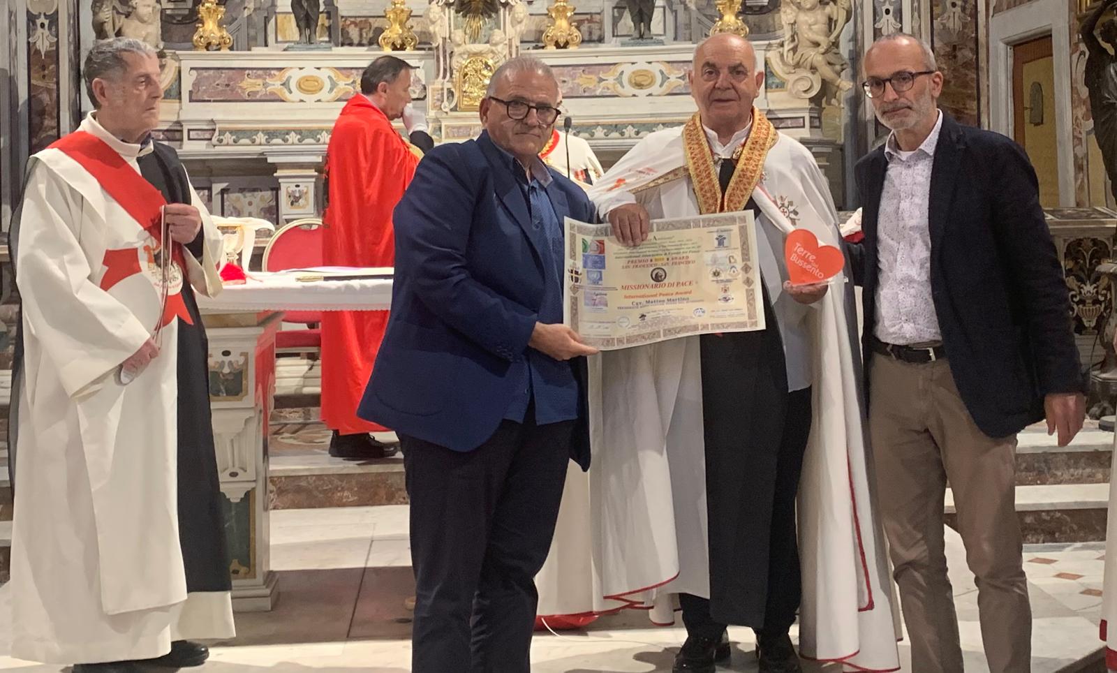 Premio internazionale ‘San Francesco Award San Francisco 2025’ all’associazione Terre del Bussento
