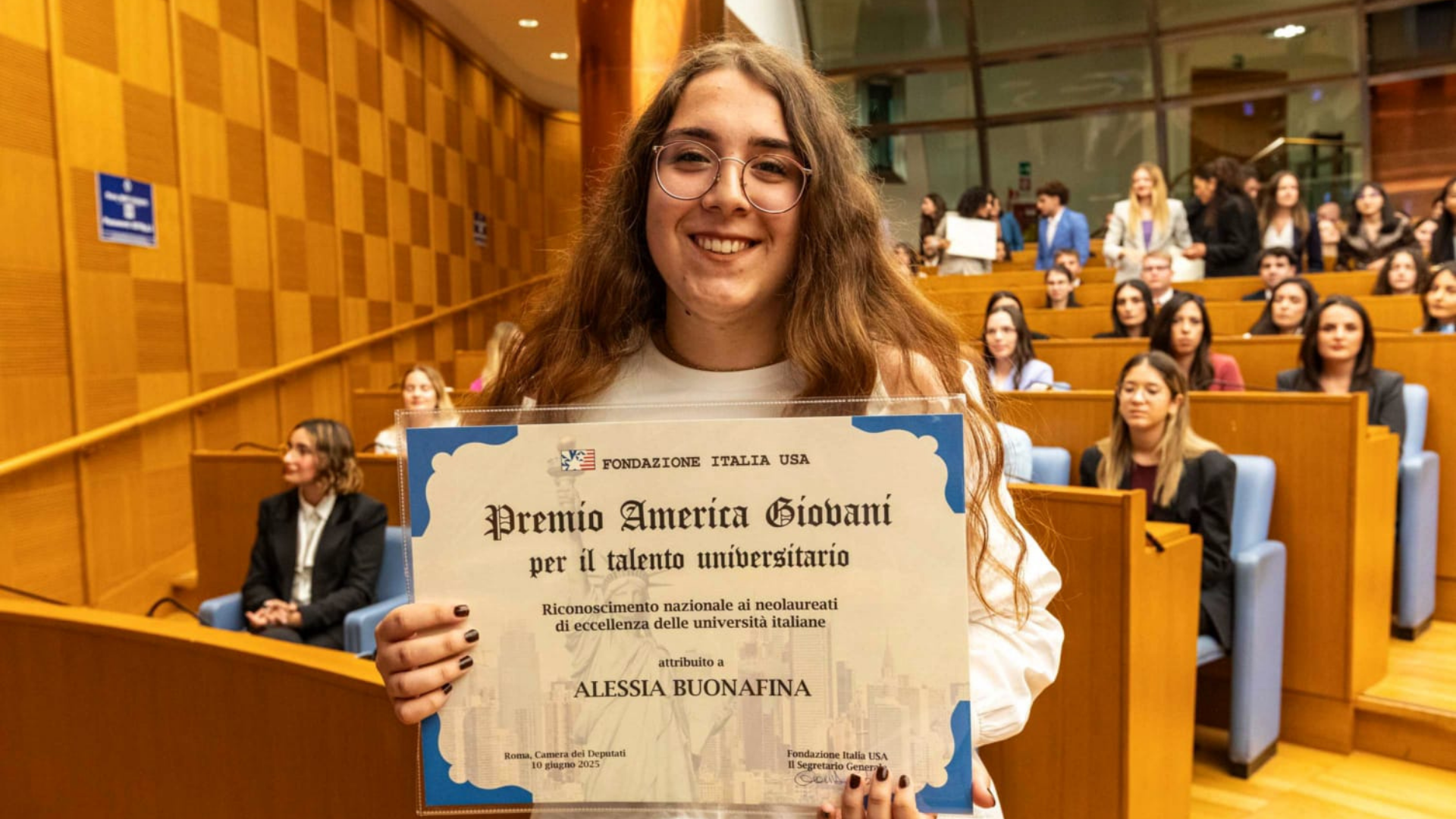 Padula: ad Alessia Buonafina il prestigioso premio America giovani 2025