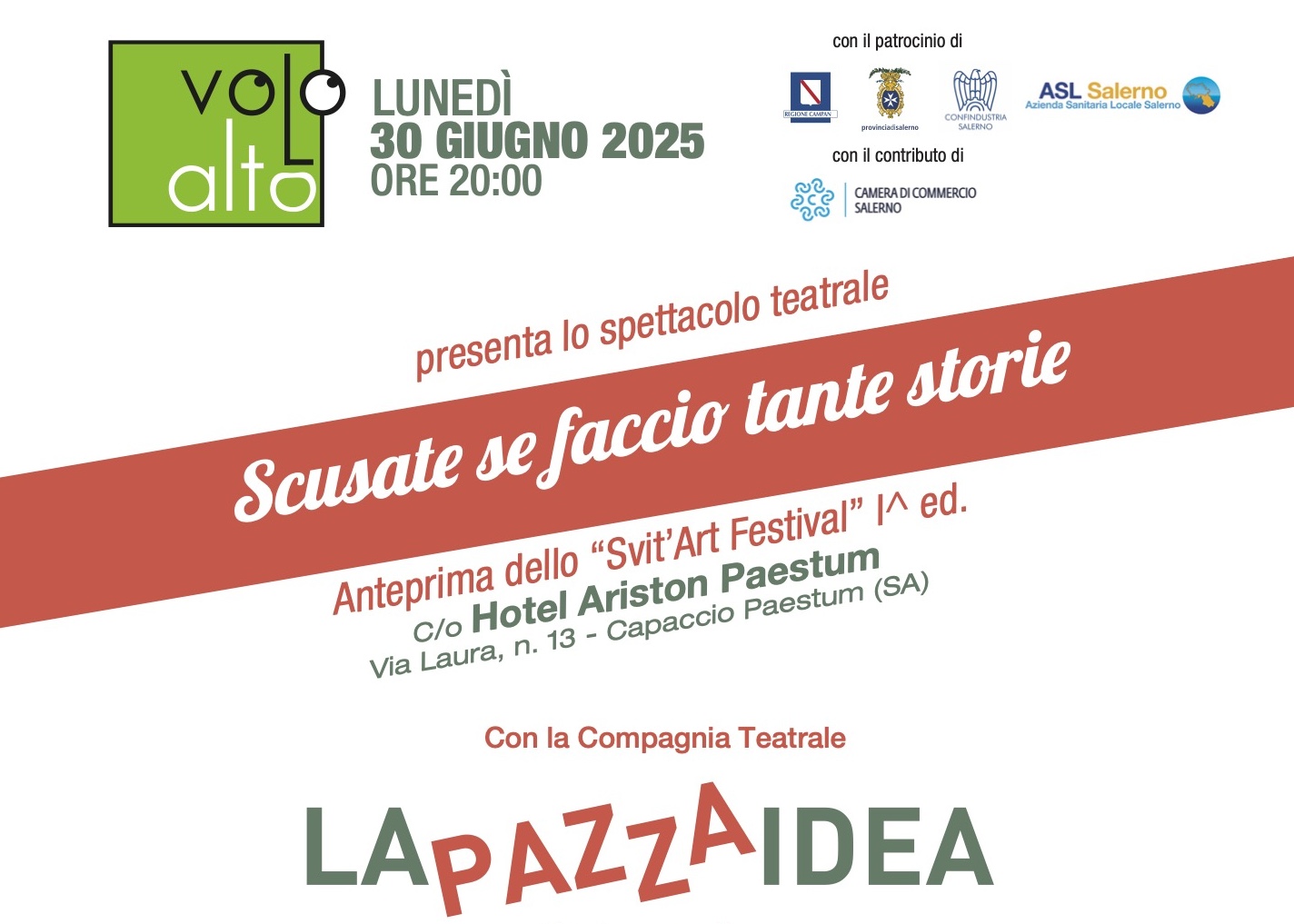 A Paestum, Voloalto presenta l’anteprima dello Svit’Art Festival