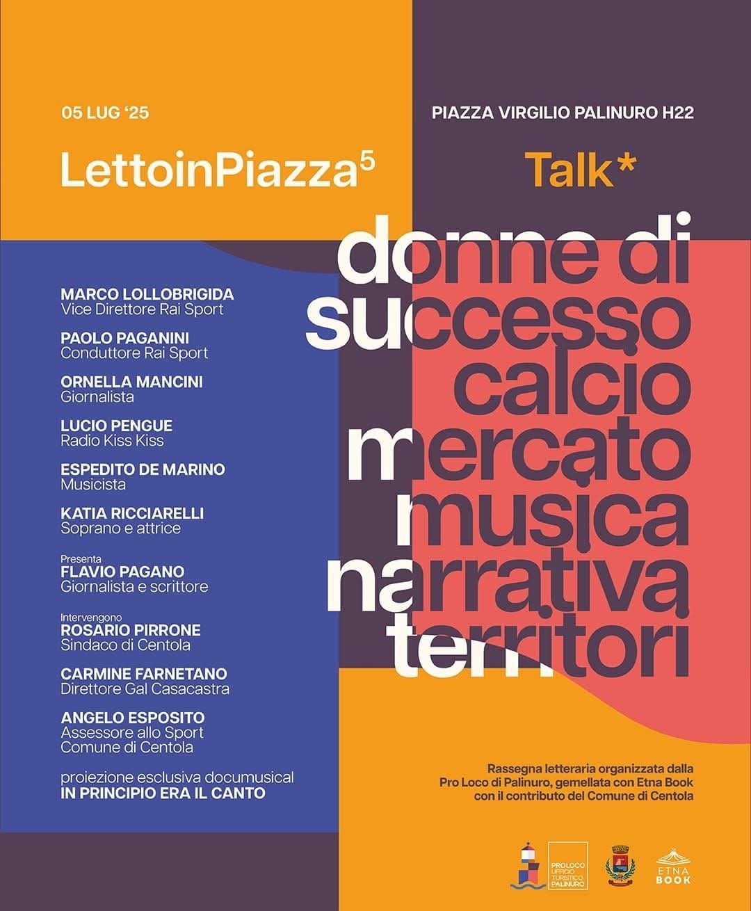 ‘Letto in Piazza Talk’, a Palinuro una serata tra grandi protagonisti del calcio e della musica