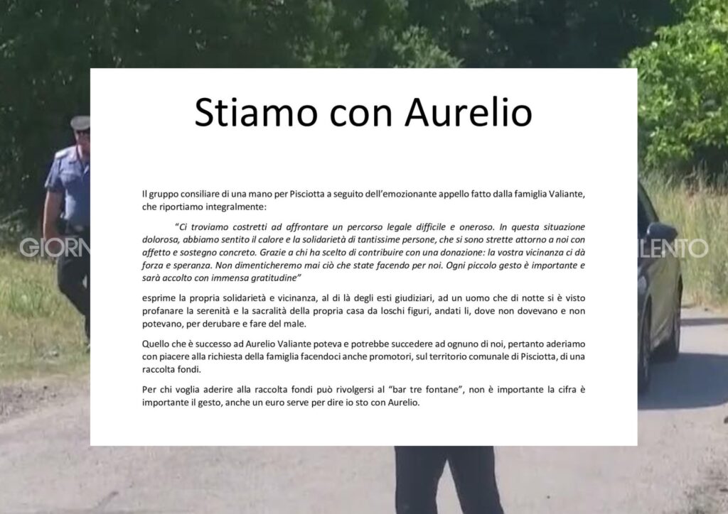 Pisciotta, il gruppo consiliare ‘Una mano per Pisciotta’ al fianco di Aurelio Valiante