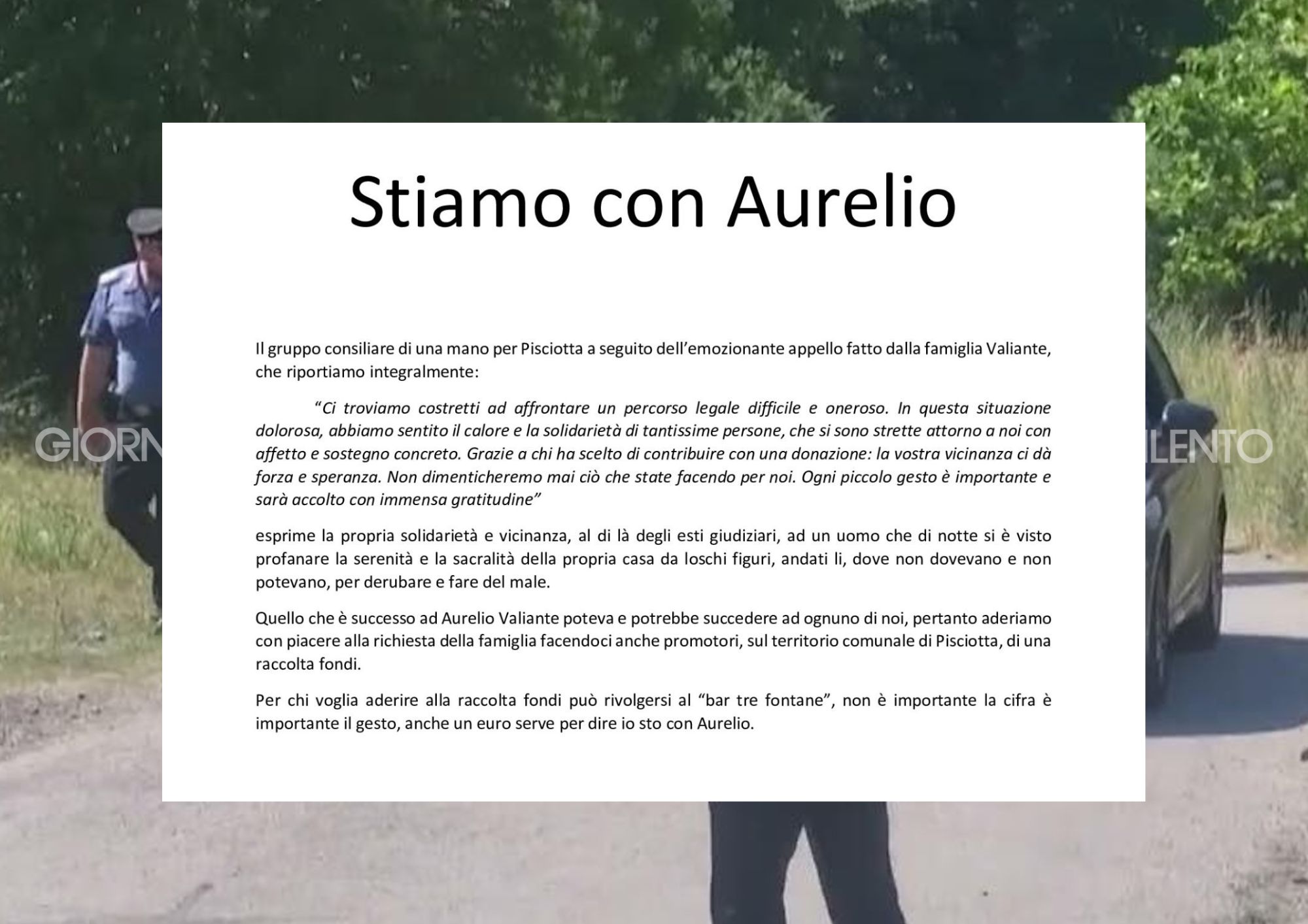 Pisciotta, il gruppo consiliare ‘Una mano per Pisciotta’ al fianco di Aurelio Valiante