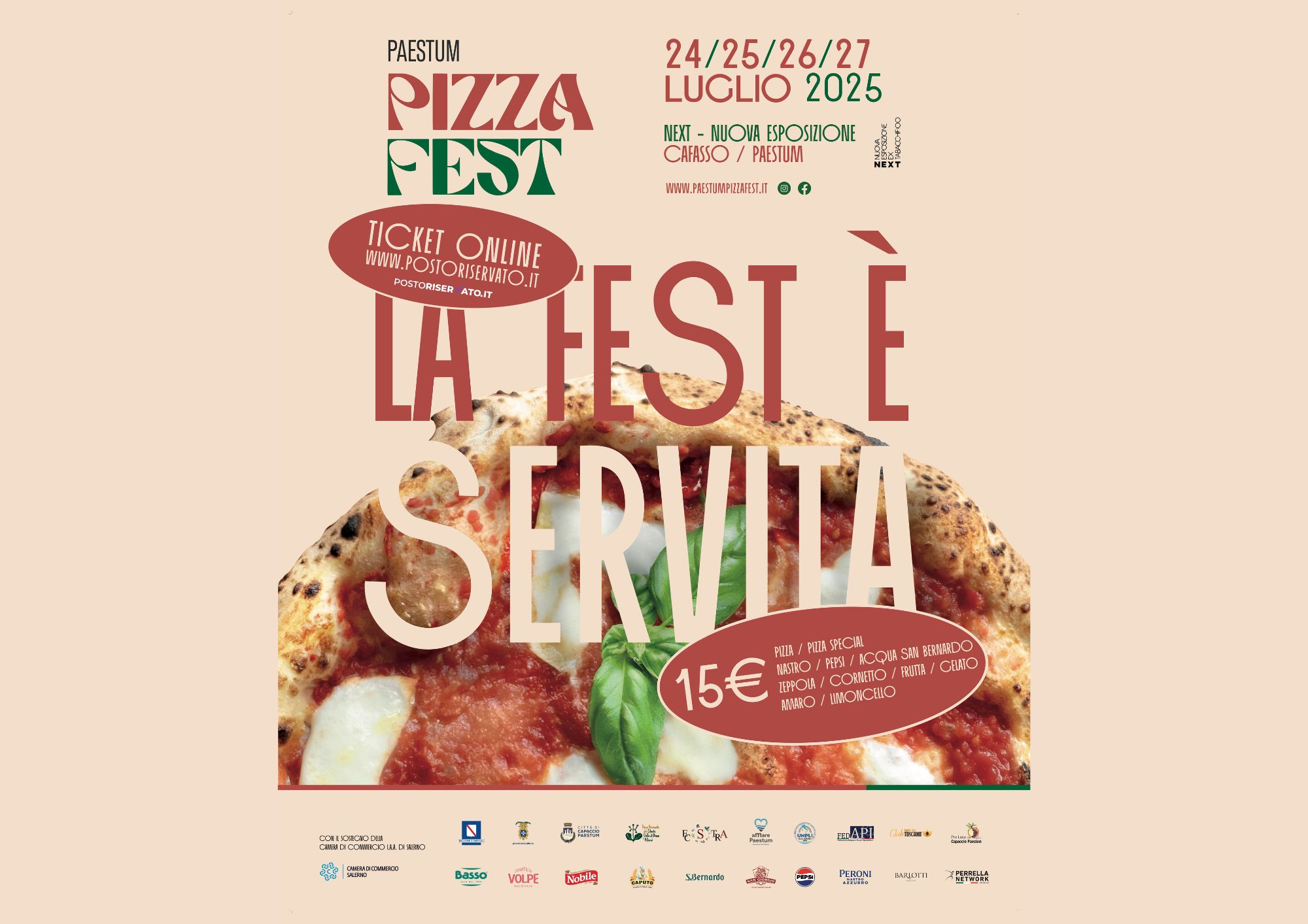 Paestum Pizza Fest 2025: quattro giorni di gusto, cultura e condivisione nella magica cornice dei templi