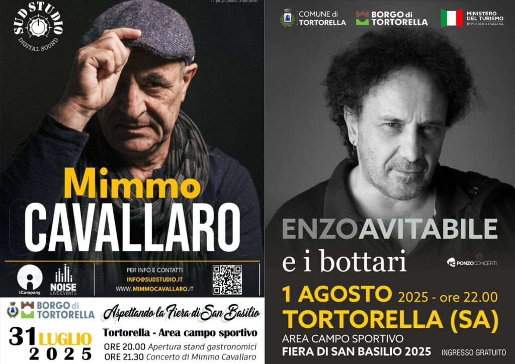 Tortorella, due giorni di musica con la Fiera di San Basilio: sul palco Mimmo Cavallaro ed Enzo Avitabile con i Bottari