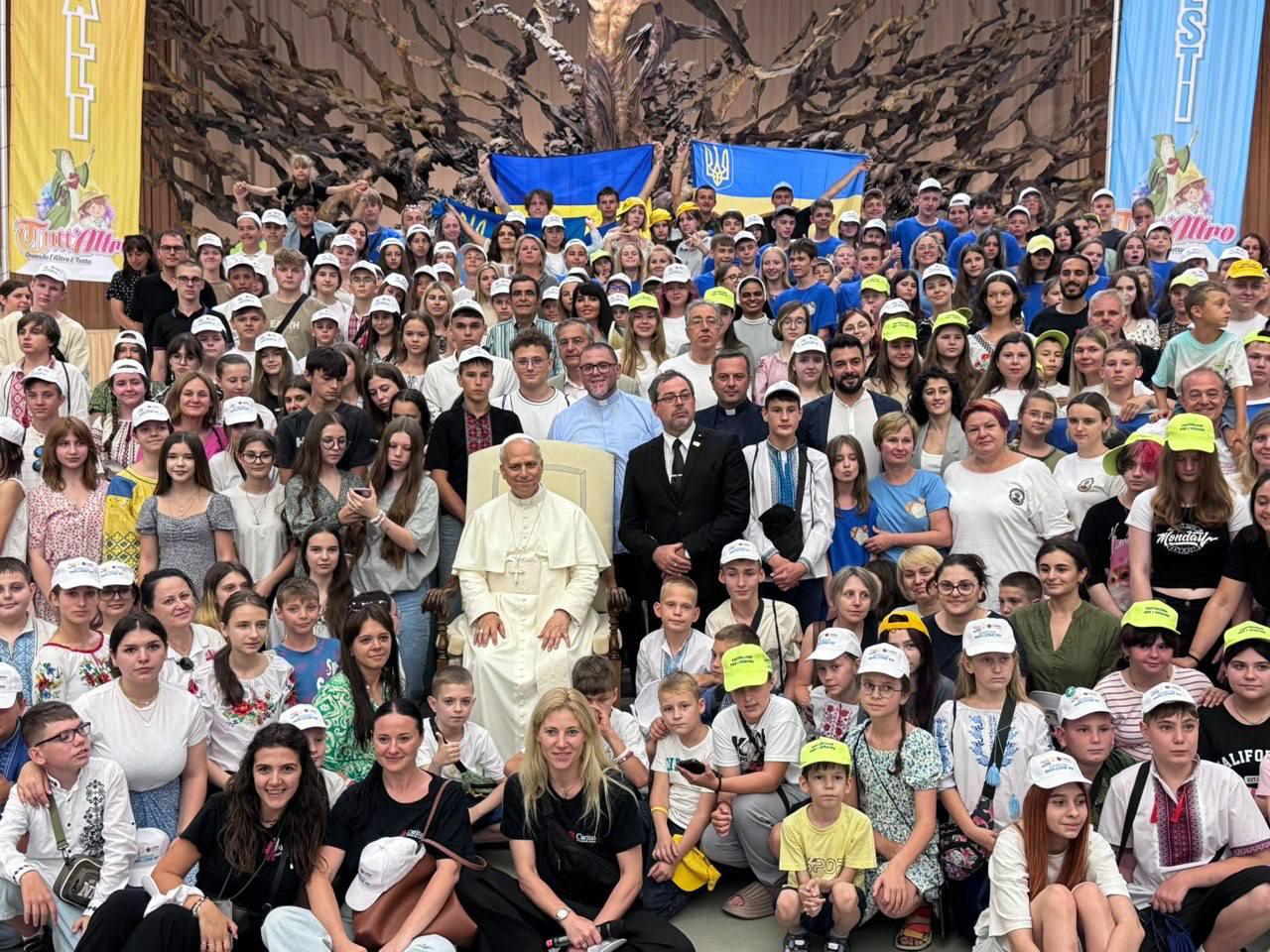 Dal Cilento a Roma, l’incontro dei bambini ucraini con Papa Leone XIV