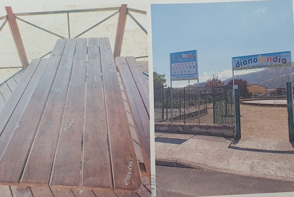 Teggiano, vandali in azione a meno di 48 ore dalla riapertura: danneggiato il parco giochi appena rinnovato