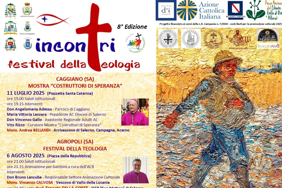 Parte da Caggiano il Festival della Teologia: luglio e agosto nel segno della speranza
