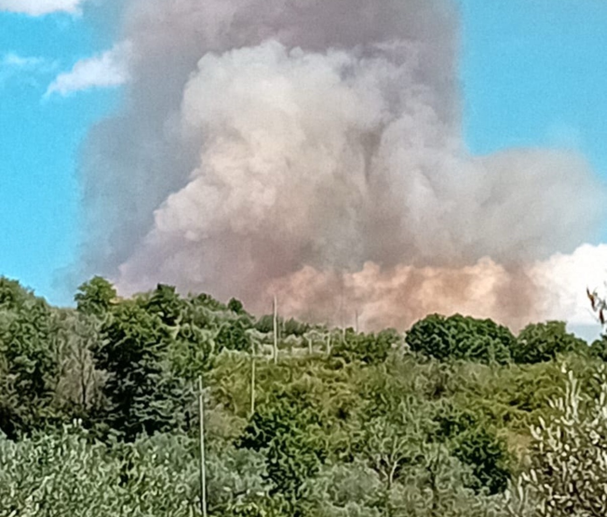 Vasto incendio a Roscigno, sindaco Palmieri: «Atto gravissimo, non resterà impunito»