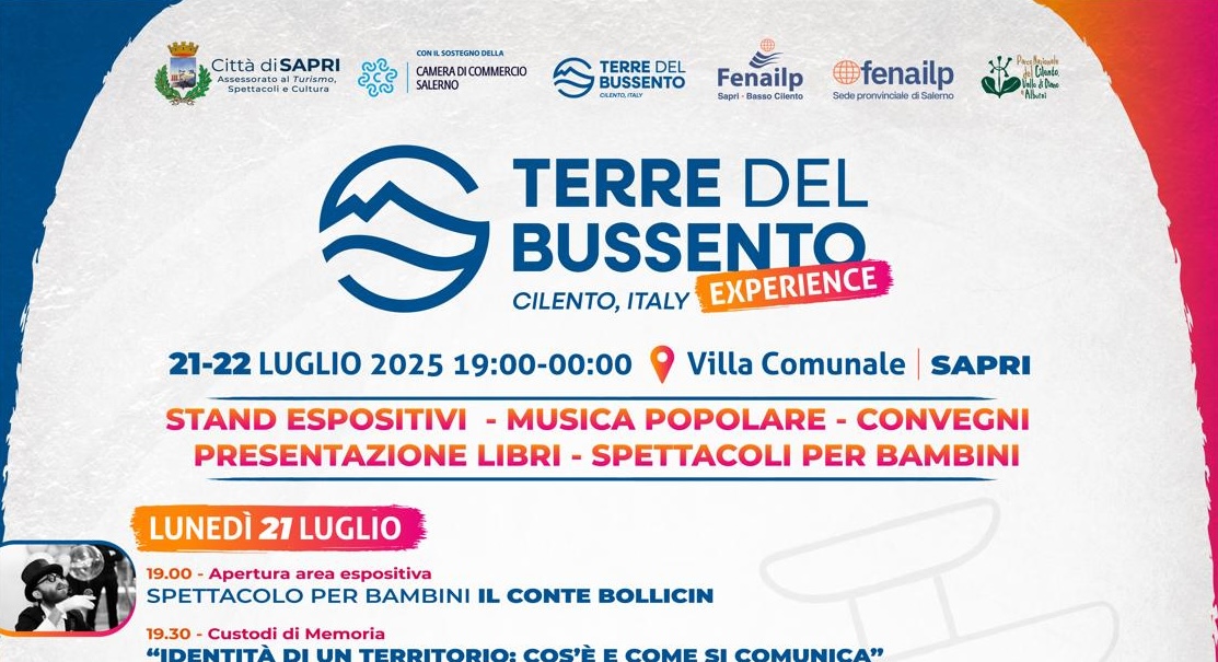 Sapri: stand, libri e spettacoli per la due giorni di “Terre del Bussento Experience”