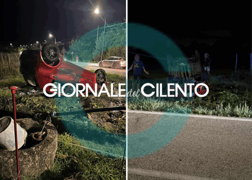 Incidente stradale a Verduzio, auto si ribalta nella notte: un ferito