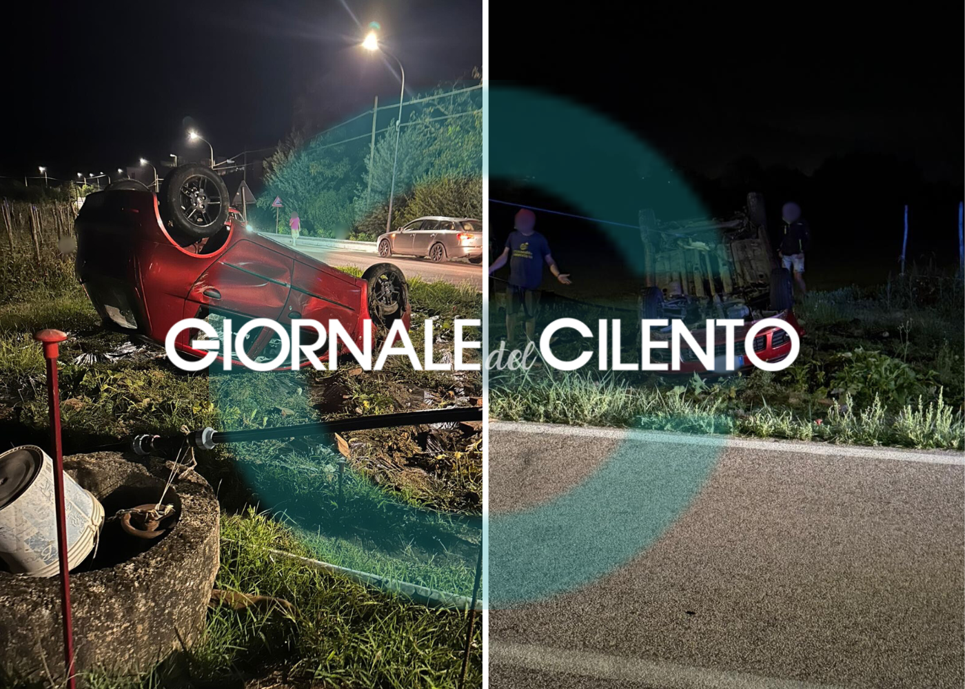 Incidente stradale a Verduzio, auto si ribalta nella notte: un ferito