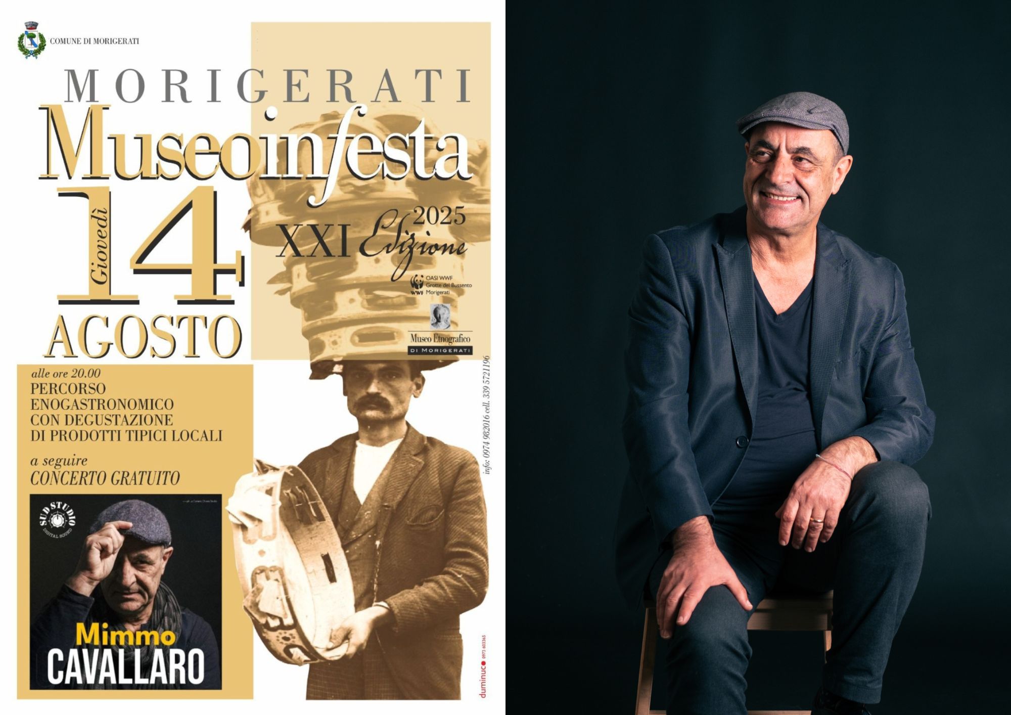 Morigerati, il 14 agosto torna “Museo in Festa” dopo un anno di pausa: percorso enogastronomico e Mimmo Cavallaro in concerto