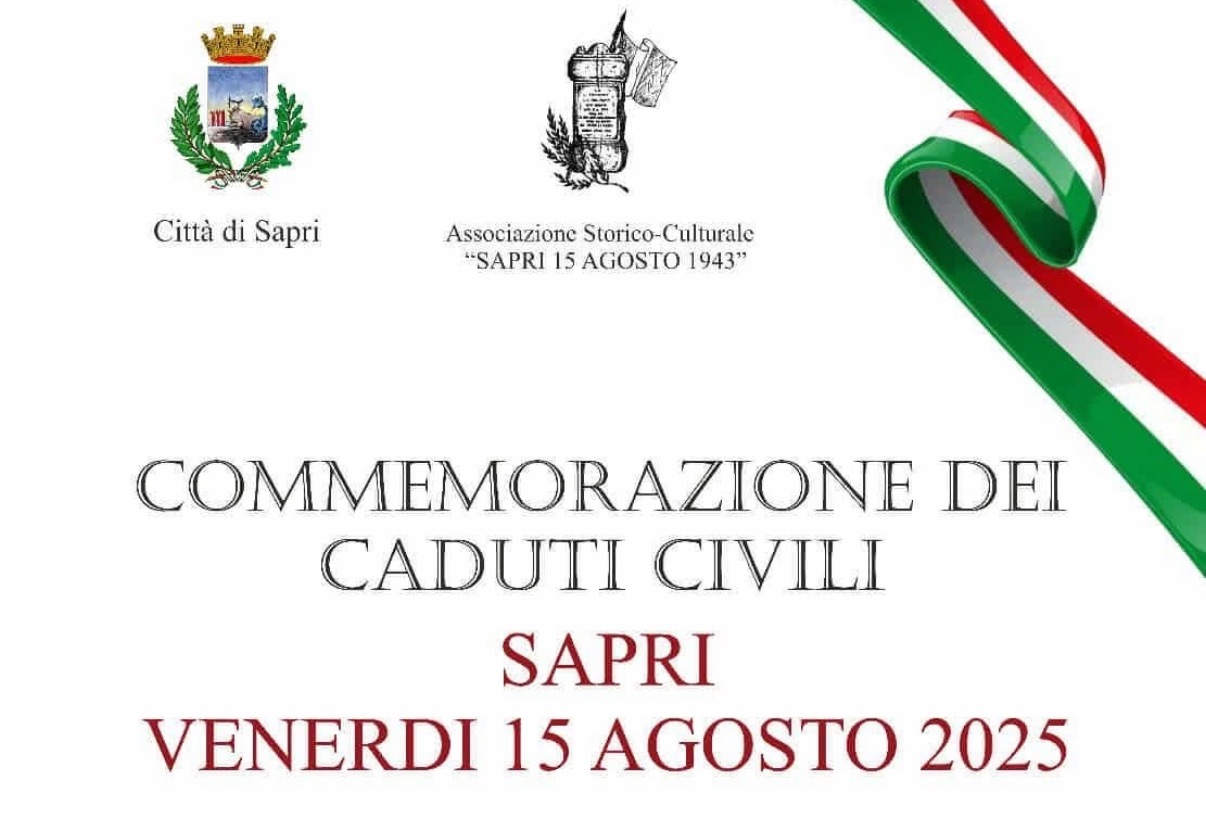 Sapri ricorda i caduti civili del 1943: cerimonia e momento di riflessione per Gaza