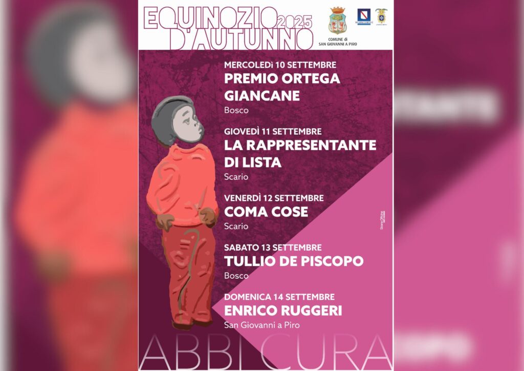 Equinozio d’Autunno 2025: Giancane, La Rappresentante di Lista, Coma Cose, De Piscopo e Ruggeri accendono San Giovanni a Piro